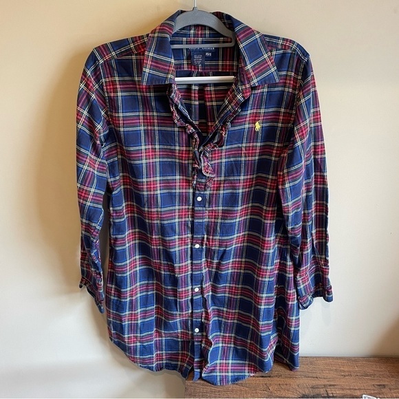 Ralph Lauren tartan plaid mini dress/tunic small - Picture 1 of 6